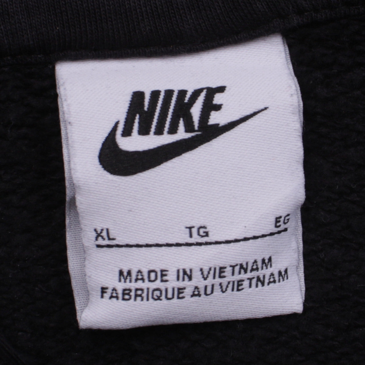 Nike Mens Black XL Pullover Hoodie with Logo Print