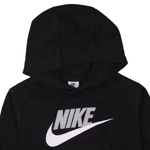 Nike Mens Black XL Pullover Hoodie with Logo Print