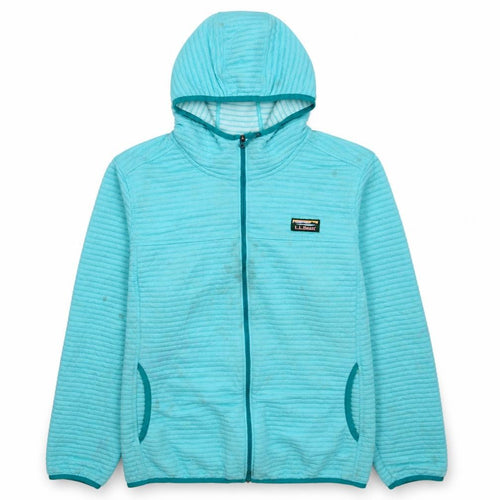 L.L.Bean Unisex Blue Full Zip Fleece Hoodie XL Regular