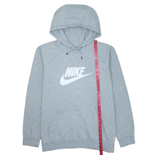 Nike Men's Grey 2XL Pullover Hoodie with Logo Print