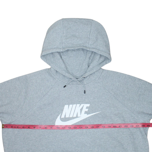 Nike Men's Grey 2XL Pullover Hoodie with Logo Print