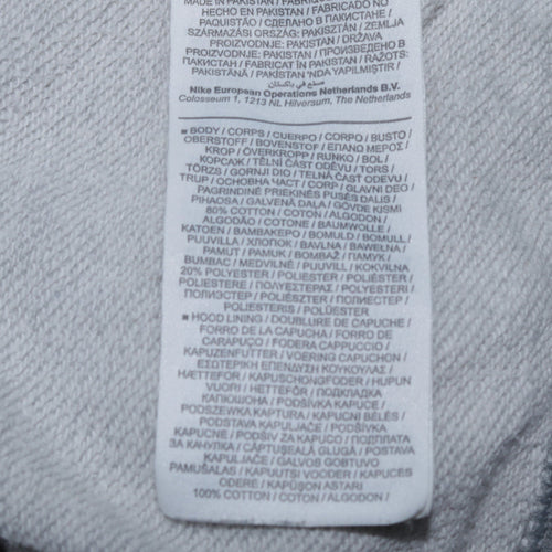 Nike Men's Grey 2XL Pullover Hoodie with Logo Print