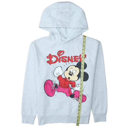 Disney Women Grey Mickey Mouse Pullover Hoodie Size S