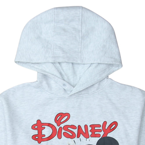 Disney Women Grey Mickey Mouse Pullover Hoodie Size S