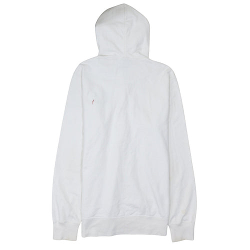 Champion Men's White XL Full Zip Hoodie Cotton Logo Sweatshirt