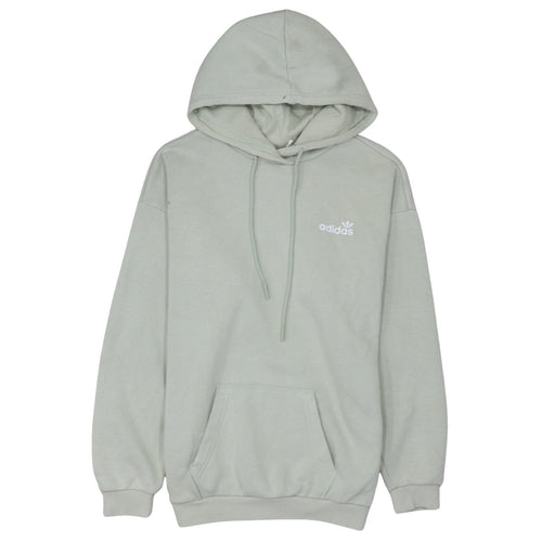 adidas Men's Green Pullover Hoodie L Logo Fleece Sweatshirt
