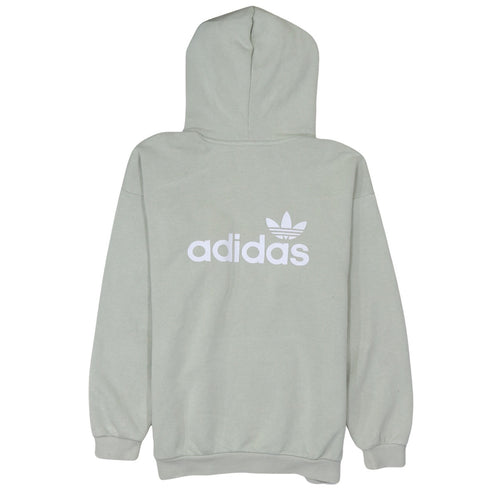 adidas Men's Green Pullover Hoodie L Logo Fleece Sweatshirt