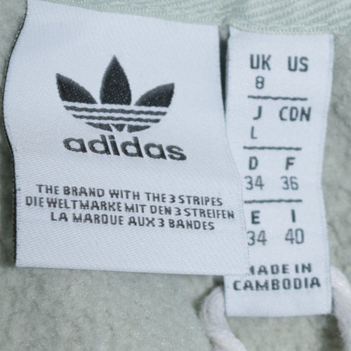 adidas Men's Green Pullover Hoodie L Logo Fleece Sweatshirt