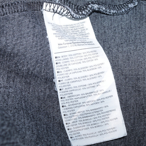 Nike Men's Grey Full Zip Hoodie L Sportswear Sweatshirt