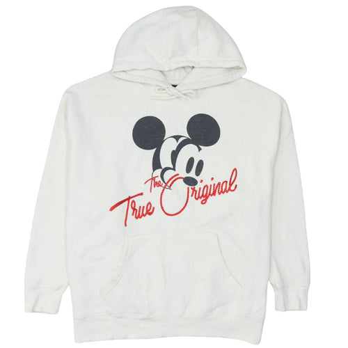 Disney Mickey Mouse Men's White Pullover Hoodie Size S