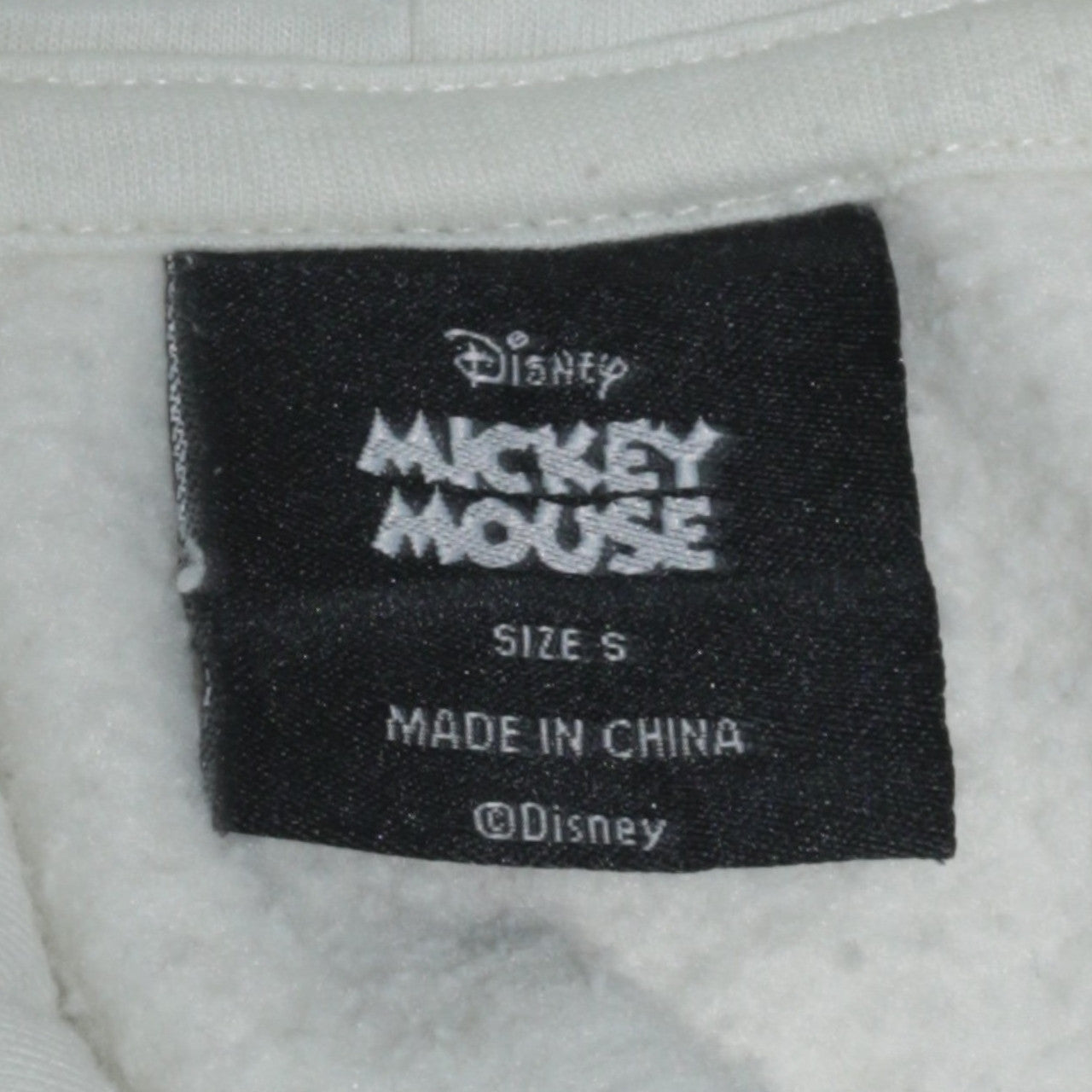 Disney Mickey Mouse Men's White Pullover Hoodie Size S