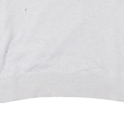 GAP Men’s White Cotton Crew Neck Pullover Jumper Size S