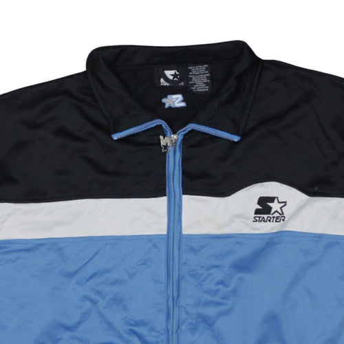 Starter Men's Blue XL Retro Full Zip Sports Sweatshirt Jacket