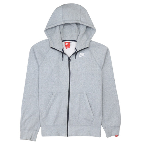 Nike Men's Grey Full Zip Hoodie S Regular Fit Sportswear