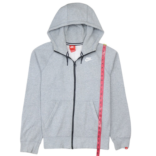 Nike Men's Grey Full Zip Hoodie S Regular Fit Sportswear