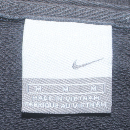 Nike Women Black Gold Logo Crew Neck Pullover Sweatshirt M