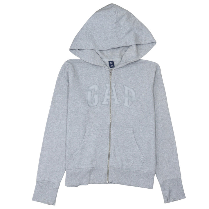 GAP Men's Grey Full Zip Hoodie XL Cotton Classic Logo Sweatshirt