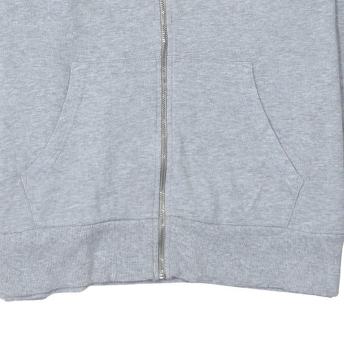 GAP Men's Grey Full Zip Hoodie XL Cotton Classic Logo Sweatshirt