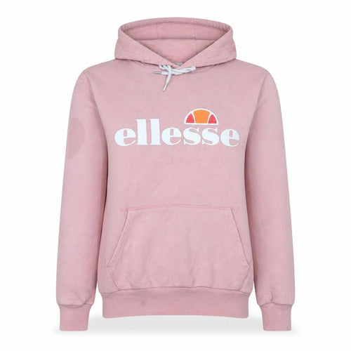 Ellesse Womens Pink Pullover Hoodie UK 8 Cotton Blend Logo Sweatshirt