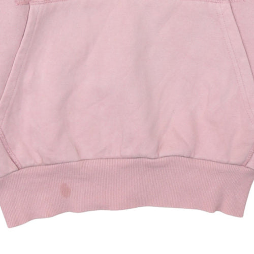 Ellesse Womens Pink Pullover Hoodie UK 8 Cotton Blend Logo Sweatshirt