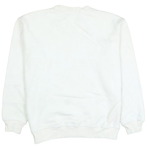 Ellesse Womens White Small Pullover Sweatshirt Crew Neck Long Sleeve Logo