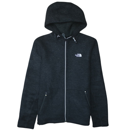 The North Face Men's Black Small Hooded Full Zip Fleece Jacket