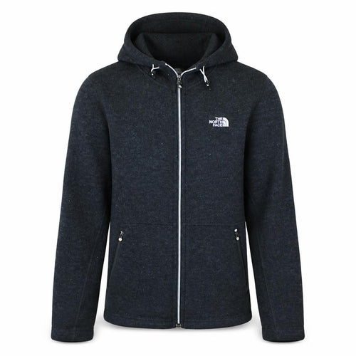The North Face Men's Black Small Hooded Full Zip Fleece Jacket