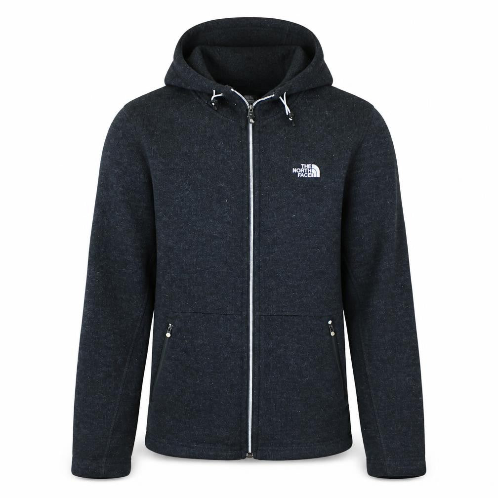 The North Face Men's Black Small Hooded Full Zip Fleece Jacket