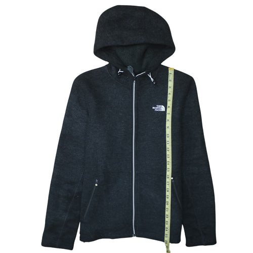 The North Face Men's Black Small Hooded Full Zip Fleece Jacket