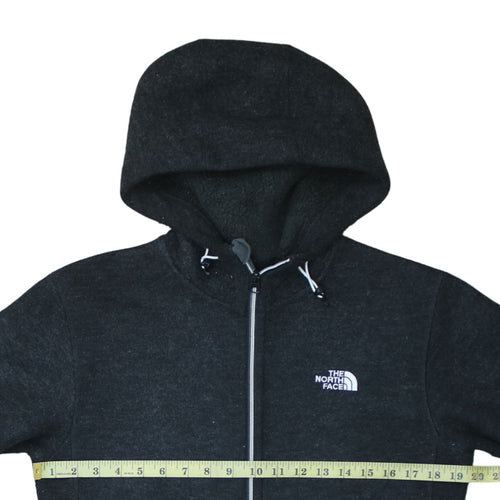 The North Face Men's Black Small Hooded Full Zip Fleece Jacket