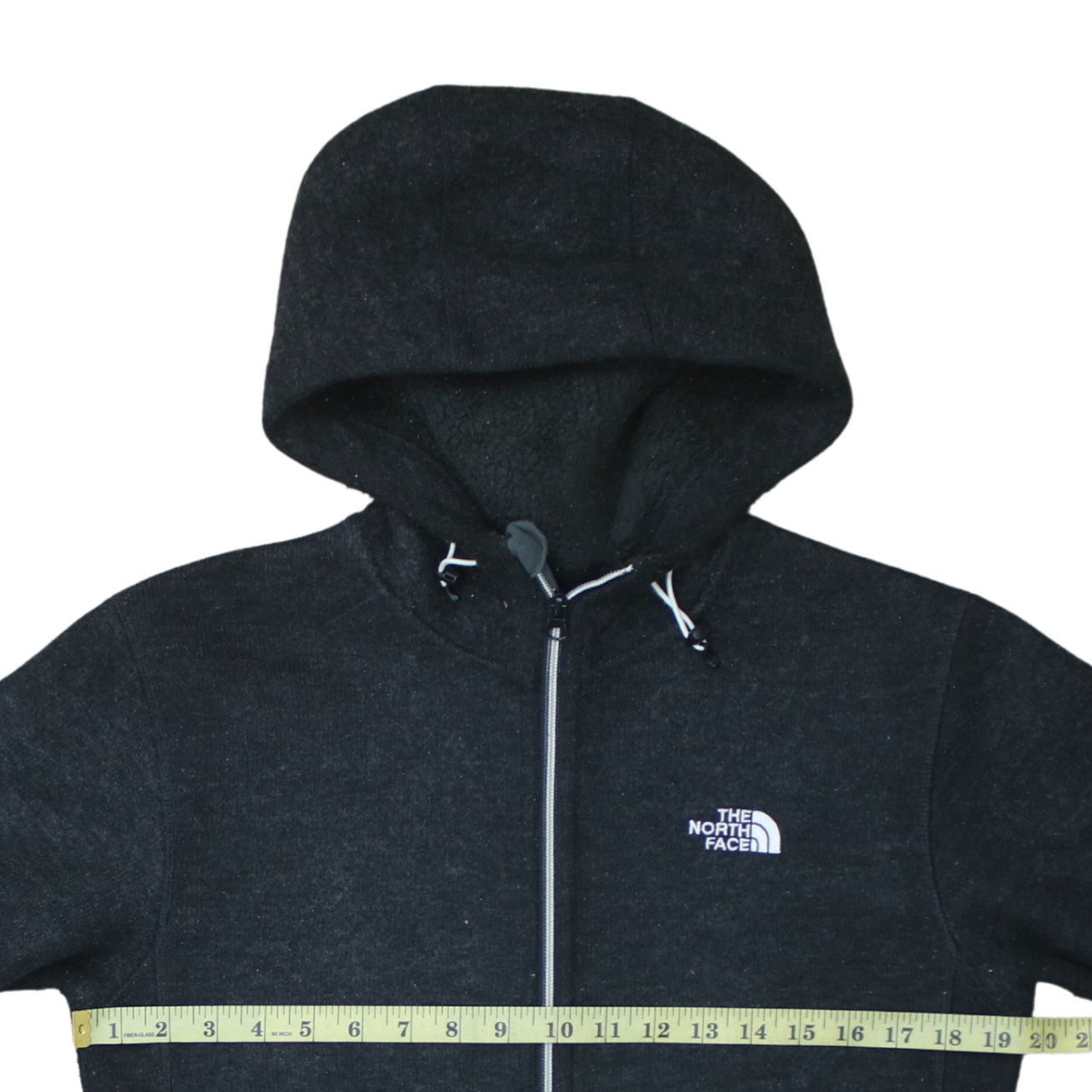 The North Face Men's Black Small Hooded Full Zip Fleece Jacket