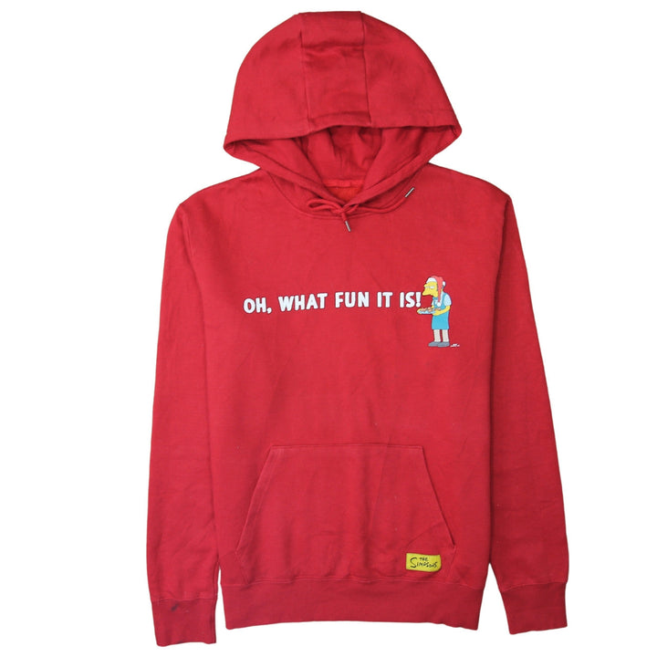 The Simpsons Men's Red Hoodie Small Pullover Christmas Graphic
