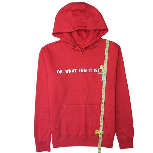 The Simpsons Men's Red Hoodie Small Pullover Christmas Graphic