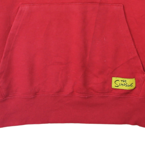 The Simpsons Men's Red Hoodie Small Pullover Christmas Graphic