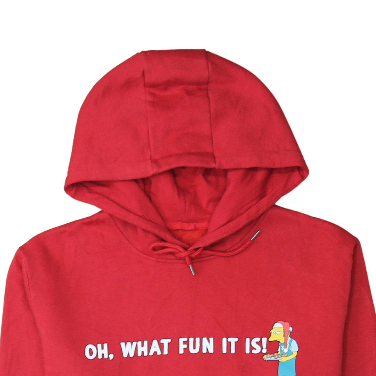 The Simpsons Men's Red Hoodie Small Pullover Christmas Graphic