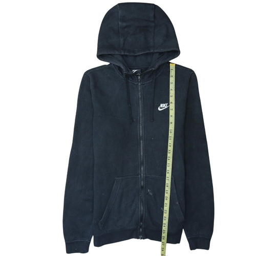 Nike Men's Black Small Full Zip Hoodie Sweatshirt Logo Fleece