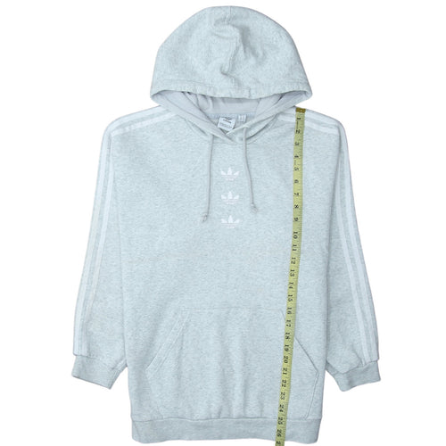 adidas Men's Grey Pullover Hoodie L Regular Fit Trefoil Logo