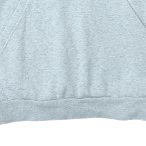 adidas Men's Grey Pullover Hoodie L Regular Fit Trefoil Logo