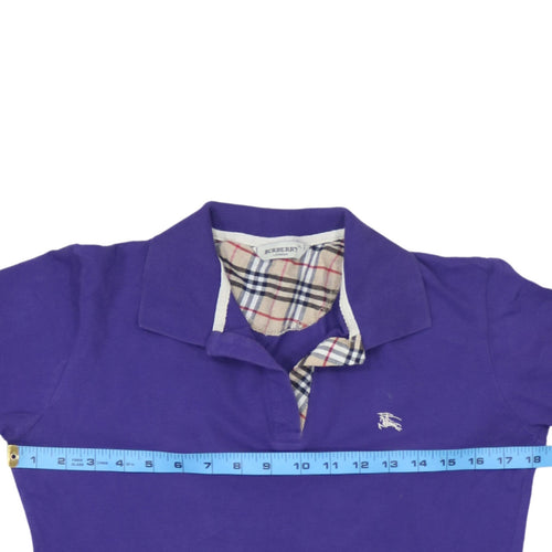 Burberry Men’s Purple Long Sleeve Polo Shirt XL Cotton