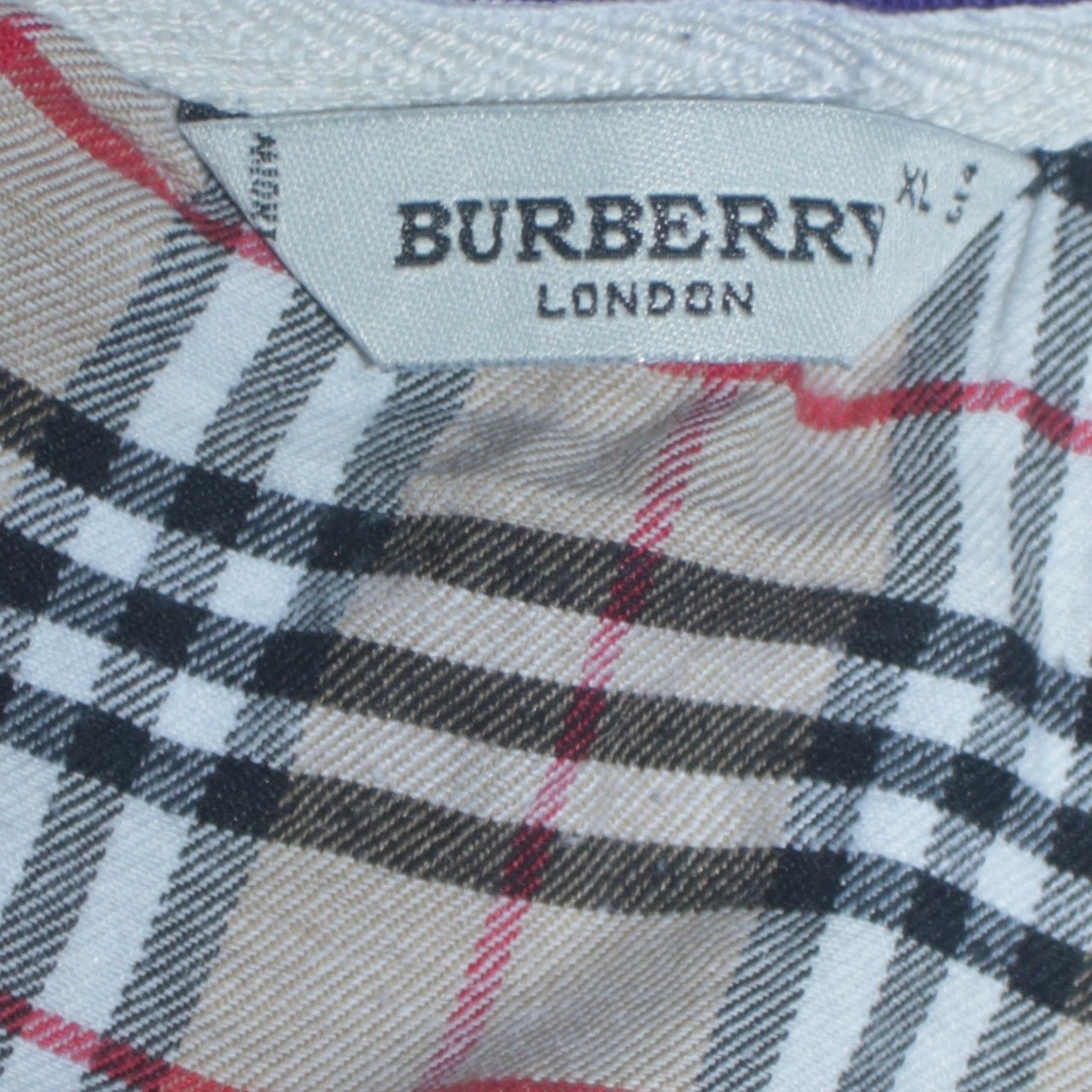 Burberry Men’s Purple Long Sleeve Polo Shirt XL Cotton