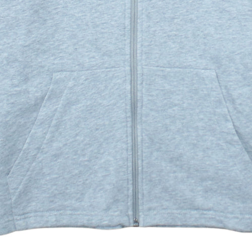 Adidas Teens Grey Full Zip Hoodie 164cm Sports Hooded Sweatshirt