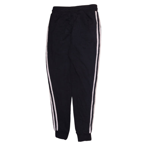Adidas Men's Black Joggers S Side Stripe Tapered Fit Activewear Trousers