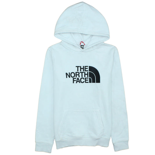 The North Face Boys White Pullover Hoodie XL 100% Cotton Logo Design