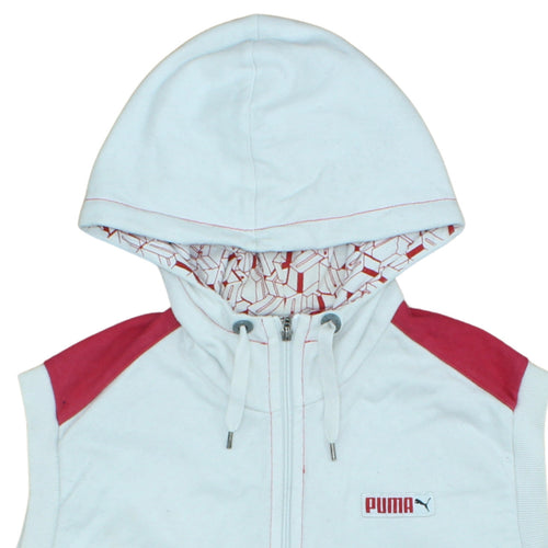 Puma Men’s White XL Hooded Sleeveless Full Zip Sports Vest