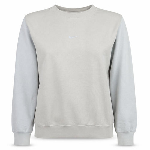 Nike Women’s Beige & Grey Standard Fit Sweatshirt Size S Cotton Blend