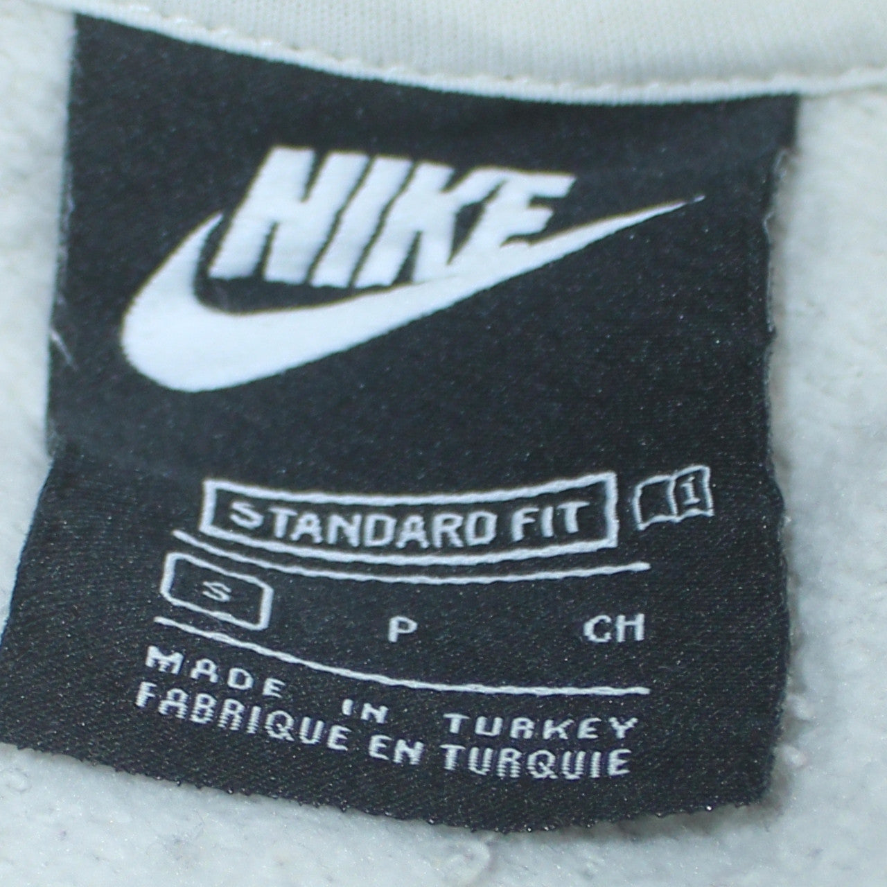 Nike Women’s Beige & Grey Standard Fit Sweatshirt Size S Cotton Blend
