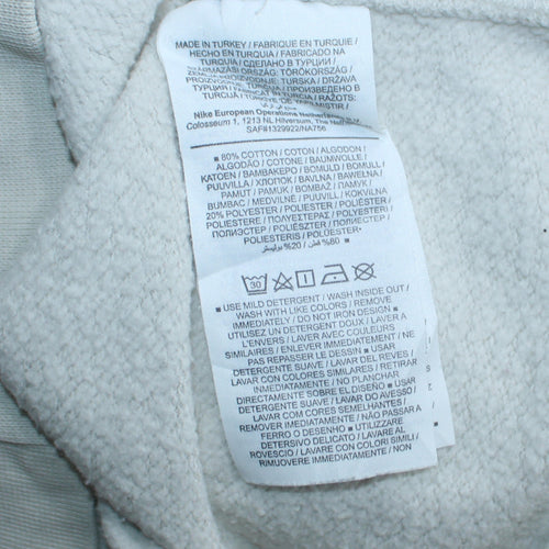 Nike Women’s Beige & Grey Standard Fit Sweatshirt Size S Cotton Blend