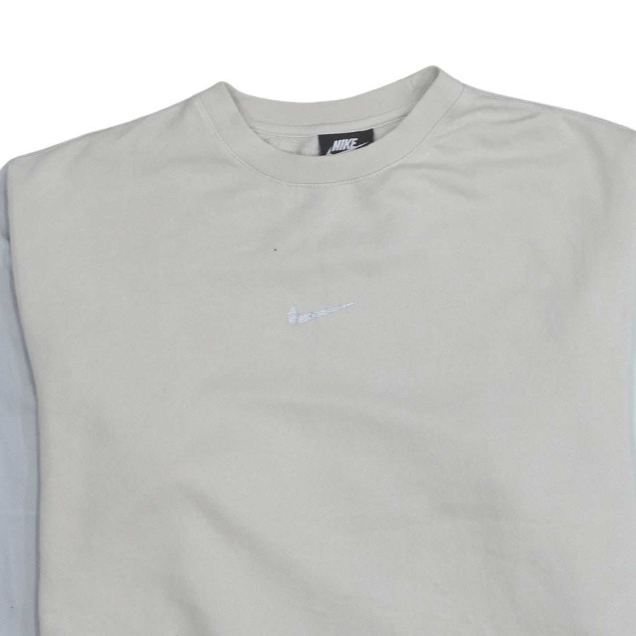 Nike Women’s Beige & Grey Standard Fit Sweatshirt Size S Cotton Blend