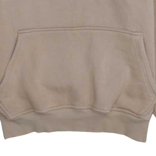 Tommy Hilfiger Men Beige Small Pullover Hoodie Embroidered Logo