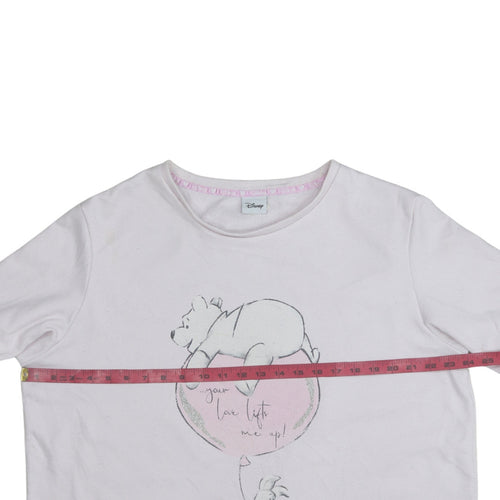 Disney Women Pink Winnie the Pooh Pullover Sweatshirt Size M